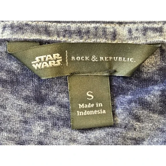 Tunic Shirt Size S Star Wars Rock & Republic Studded R2-D2 Short Sleeve High Lo - Picture 9 of 11